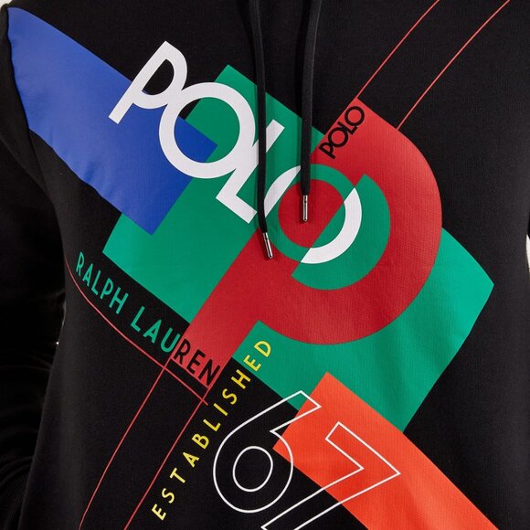 NWT$249 Polo Ralph Lauren Colorblock Logo Print Fleece Hoodie Sweatshirt M - Picture 6 of 16